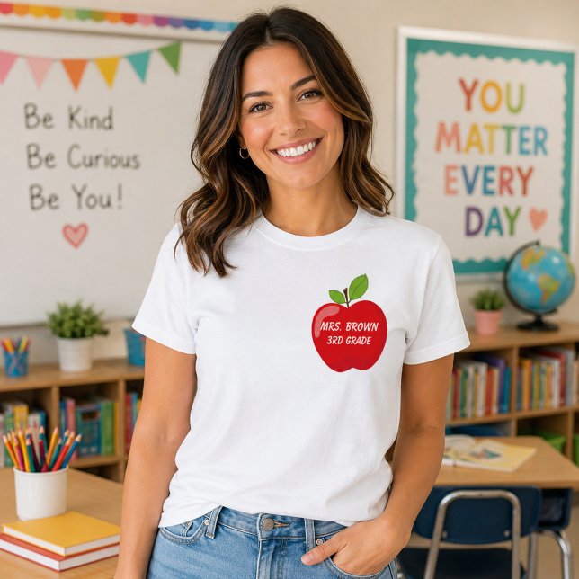 Red Apple für Ihren Lehrer T-Shirt (Von Creator hochgeladen)