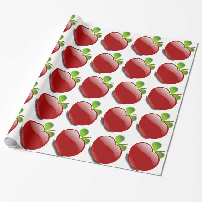 RED APPLE Glossage Wrapping Paper Geschenkpapier (Ungerollt)