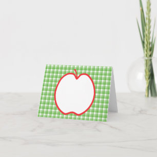 Red Apple. Mit dem Hintergrund des grünen und weiß Karte