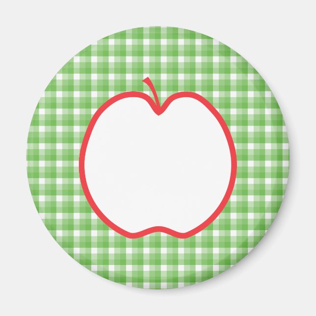 Red Apple. Mit dem Hintergrund des grünen und weiß Magnet (Vorne)