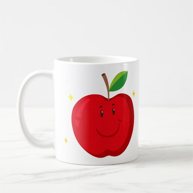 Red Apple mit Happy Face Kaffeetasse (Links)