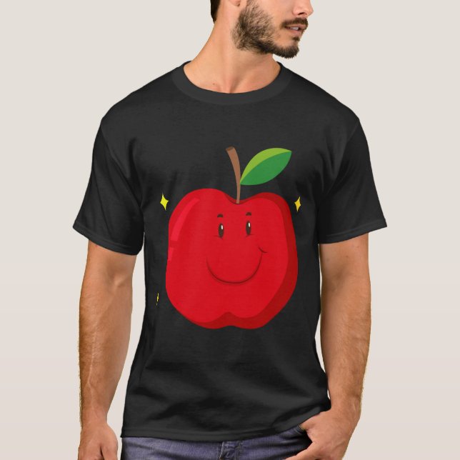 Red Apple mit Happy Face T-Shirt (Vorderseite)