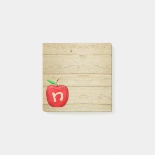 Red Apple Monogram Post-it Klebezettel