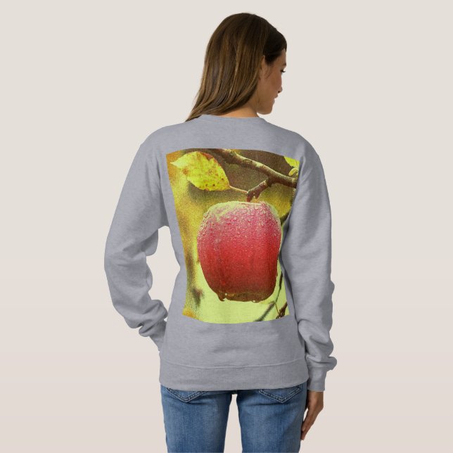 "Red Apple on Tree" Niedliches Foto. Jetzt kaufen Sweatshirt (Schwarz voll)