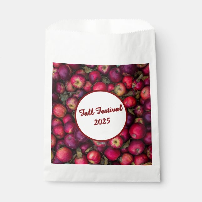 Red Apple Party Customizable Favor Bags Geschenktütchen (Vorderseite)