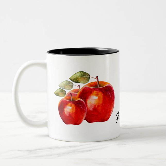 Red Apple Personalisiert Zweifarbige Tasse (Links)