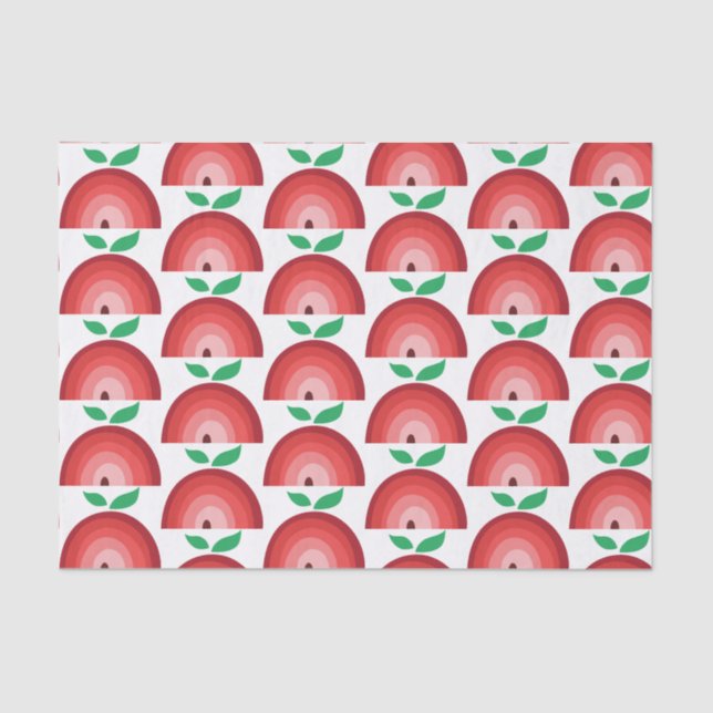 Red Apple Rainbow Pattern Seidenpapier (Vorderseite)