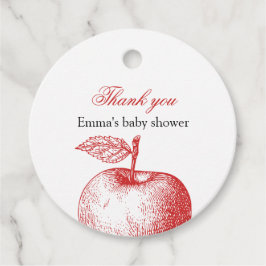 Red Apple Round-Gevor-Tag Geschenkanhänger