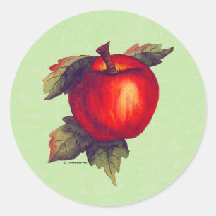 Red Apple Runder Aufkleber