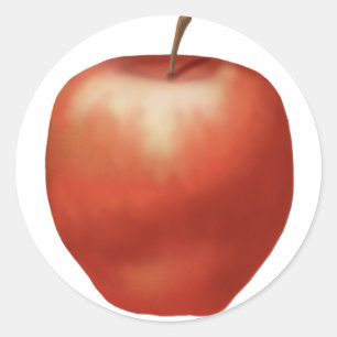 Red Apple Runder Aufkleber
