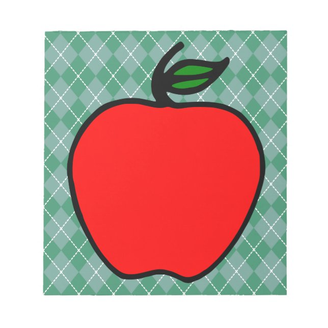 Red Apple School Notepad Geschenk Notizblock (Vorderseite)