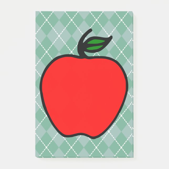 Red Apple School Post It Notes Gift Post-it Klebezettel (Vorderseite)