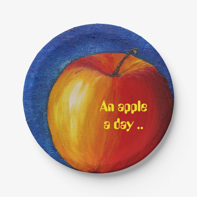 Red Apple - Stillleben Pappteller (Vorderseite)