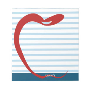 Red Apple Teacher Personalisiert Blue Zeilen Notep Notizblock