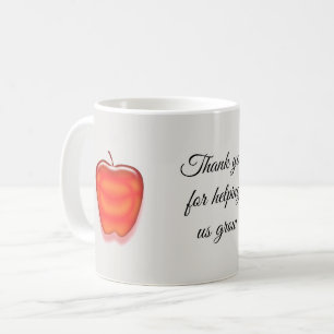 Red Apple Teacher Wertschätzung Danke, dass Sie we Kaffeetasse