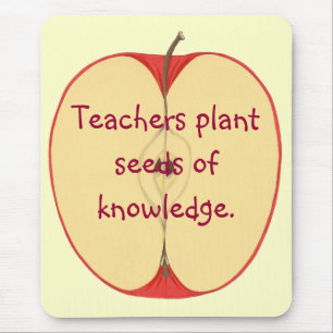 Red Apple Teachers Pflanze Seeds, Knowledge Mousep Mousepad