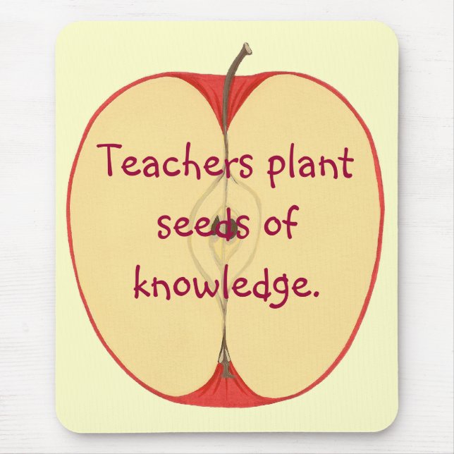Red Apple Teachers Pflanze Seeds, Knowledge Mousep Mousepad (Vorne)