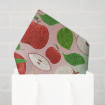 Red Apple Tissue Paper, Cute Apple Print