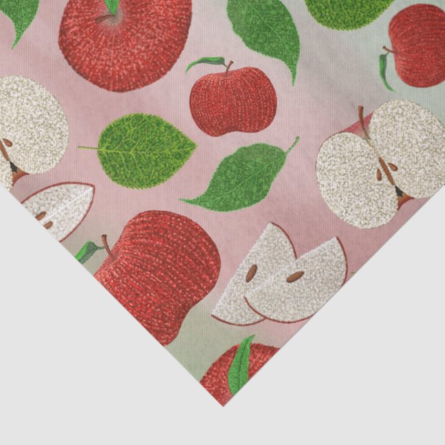 Red Apple Tissue Paper, Cute Apple Print Seidenpapier (Detail)