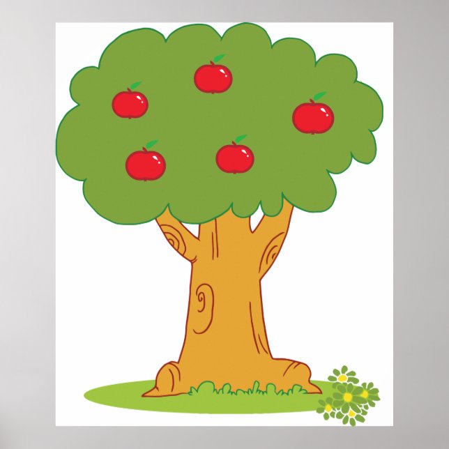 Red Apple Tree Poster (Vorne)