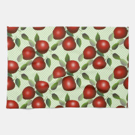 Red Apples Fruit Gingham Geschirrtuch