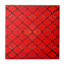 Red Arabesque Pattern