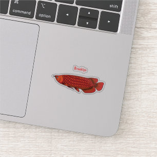Red Arowana Cartoon Illustration Aufkleber