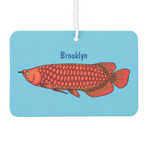 Red Arowana Cartoon Illustration Autolufterfrischer