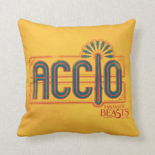 Red Art Deco ACCIO™ Spell Graphic Kissen