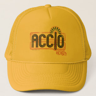 Red Art Deco ACCIO™ Spell Graphic Truckerkappe