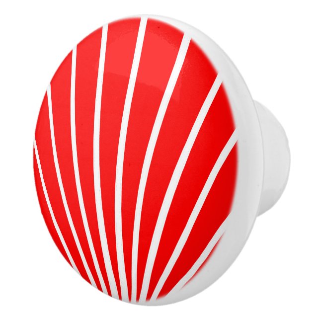 Red Art Deco Design Keramikknauf (Rechts)