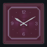Red Art Deco Quadratische Wanduhr<br><div class="desc">Großartiges Design. Du wirst es wie andere Liebe bekommen. Sie können dieses Design auch für andere Produkte verwenden oder Ihren Text hinzufügen. Folgen Sie mir für mehr. Danke. Ich wünsche Ihnen einen schönen Tag.</div>