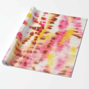 Red Artistic Dirty. Tie Dye Textur. Gray Brush Pa Geschenkpapier