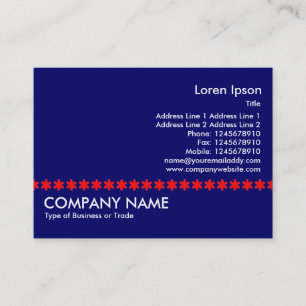 Red Asterisk Line - Dark Blue Visitenkarte