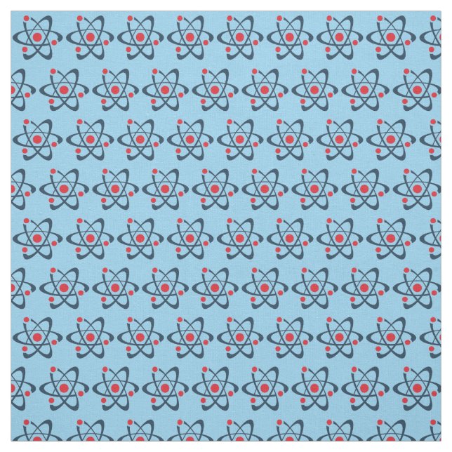 Red Atoms Tiled Design Fabric Stoff (Muster)