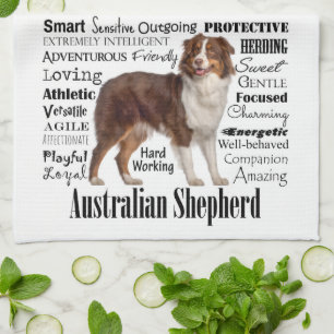 Red Australian Shepherd Traits Geschirrtuch