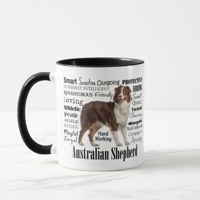 Red Australian Shepherd Traits Tasse (Links)