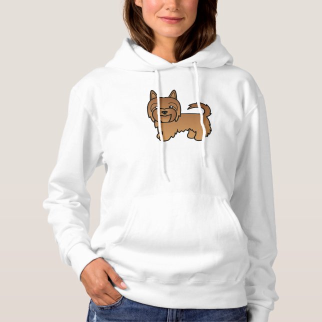 Red Australian Terrier Dog Illustration Hoodie (Vorderseite)
