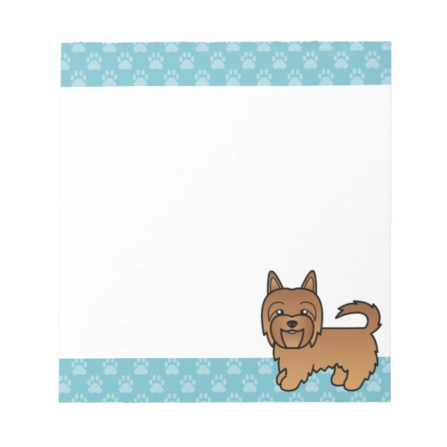 Red Australian Terrier Dog Illustration Notizblock (Vorderseite)
