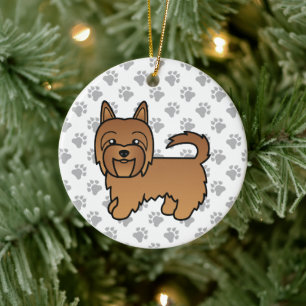 Red Australian Terrier Niedlich Cartoon Dog Keramik Ornament