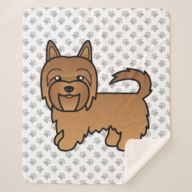 Red Australian Terrier Niedlich Cartoon Dog Sherpadecke (Vorderseite)