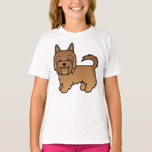 Red Australian Terrier Niedlich Cartoon Dog T-Shirt