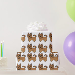 Red Australian Terrier Niedlich Dog Pattern Geschenkpapier