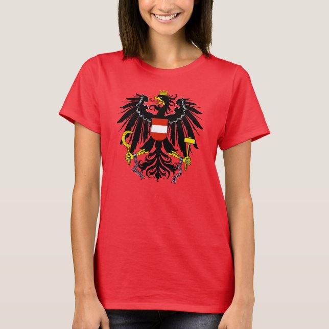 RED Austria Coat of Arms T - Shirt (Vorderseite)