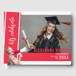 Red Autograph Keepake Class of 2023 Abschluss Gästebuch