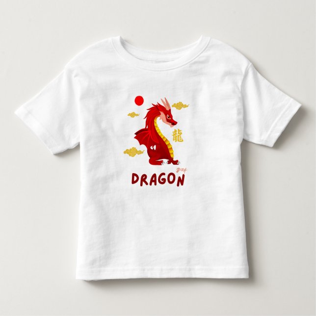 Red Baby Dragon 2024 Kleinkind T-shirt (Vorderseite)