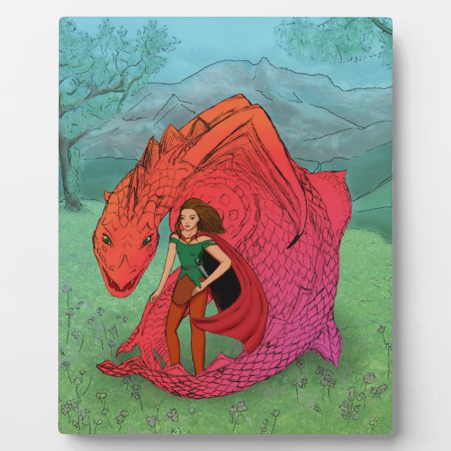 Red Baby Dragon Fotoplatte (Vorderseite)