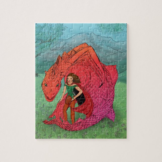 Red Baby Dragon Puzzle (Vertikal)