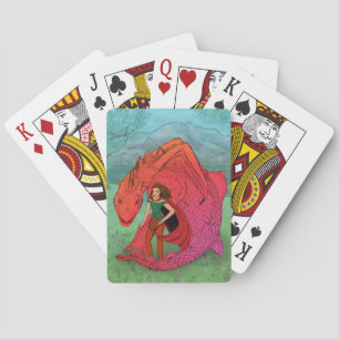 Red Baby Dragon Spielkarten