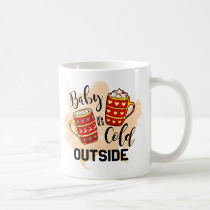 Red Baby It's Cold Outside Christmas Illustration Kaffeetasse
